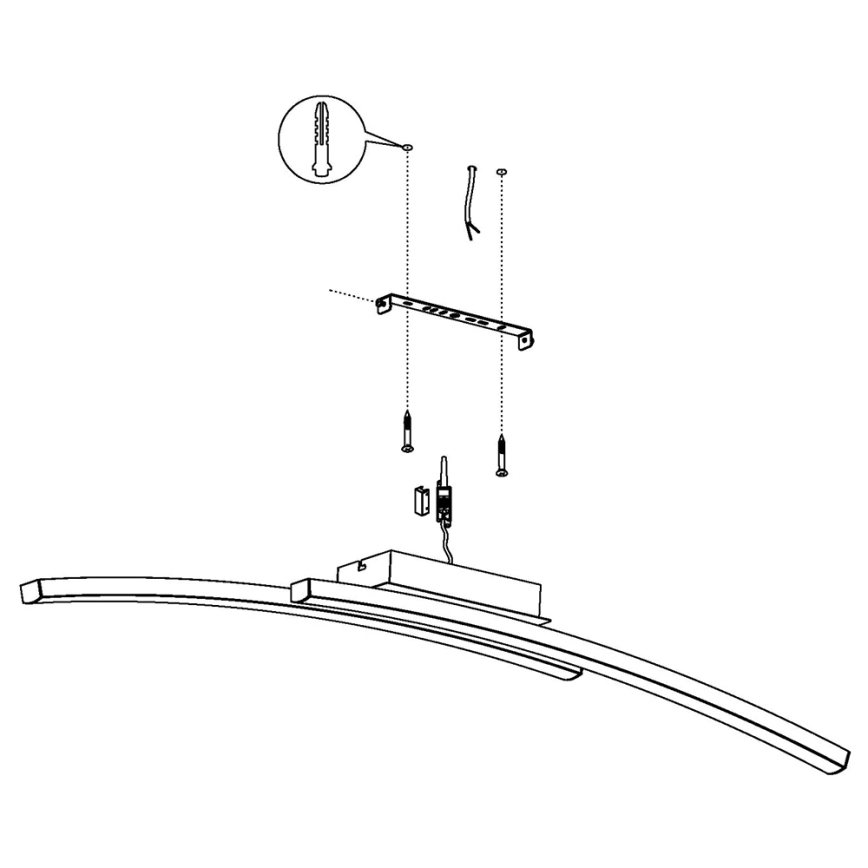 Eglo 97909 - LED RGB hämardatav pinnapealne laelamp FRAIOLI-C 2xLED/17W/230V