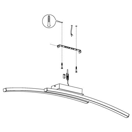 Eglo 97909 - LED RGB hämardatav pinnapealne laelamp FRAIOLI-C LED/34W/230V