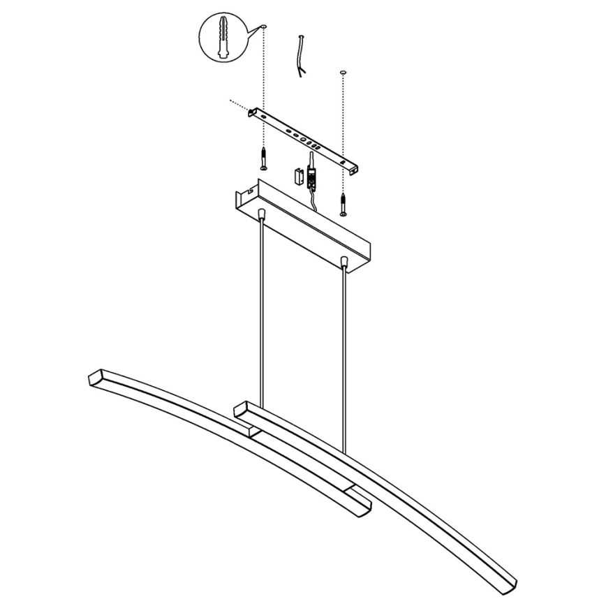 Eglo 97911 - LED RGB hämardatav kaabliga rippvalgusti FRAIOLI-C LED/34W/230V