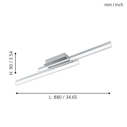 Eglo - LED-vannitoa laelamp 2xLED/11W/230V IP44
