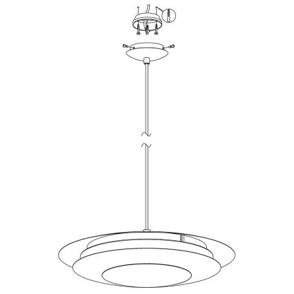 Eglo - LED RGB Hämardatav lühter MONEVA-C LED/18W/230V