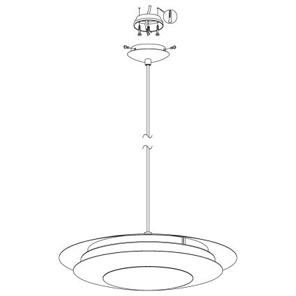 Eglo 98043 - LED RGBW Hämardatav lühter MONEVA C-LED/18W/230V