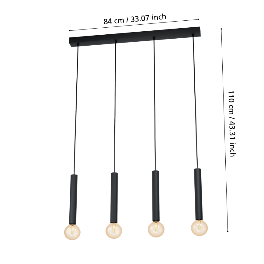 Eglo - Lühter 4xE27/60W/230V