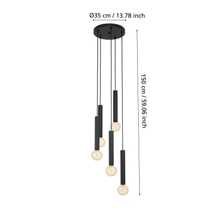 Eglo - Lühter 5xE27/60W/230V