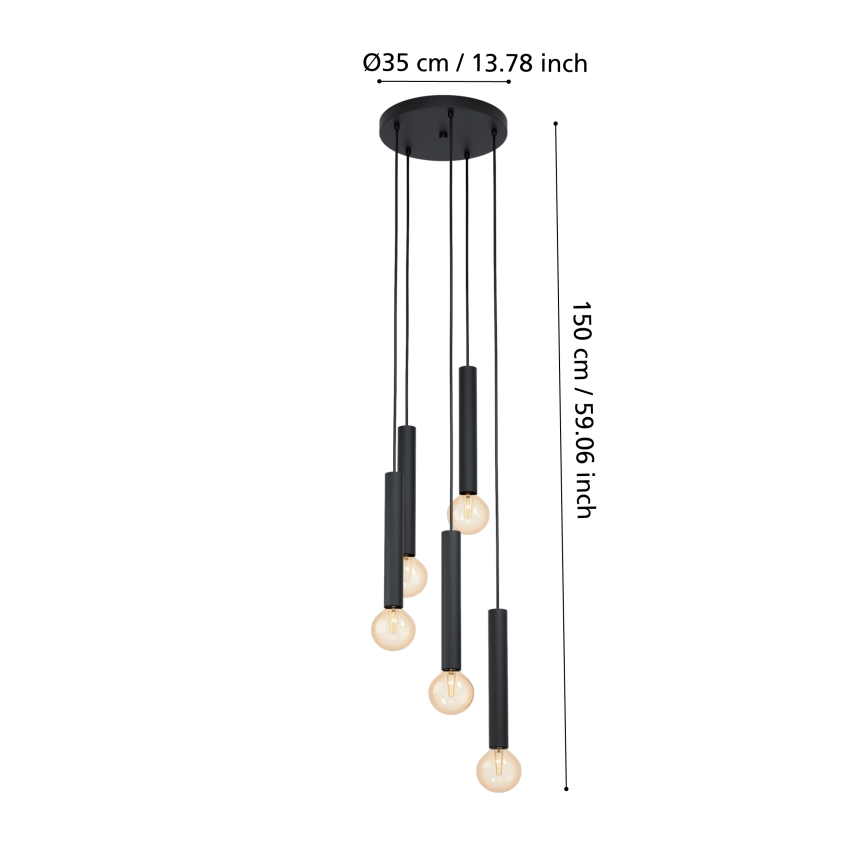 Eglo - Lühter 5xE27/60W/230V