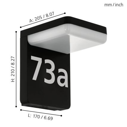 Eglo - LED-majanumber LED/11W/230V IP44