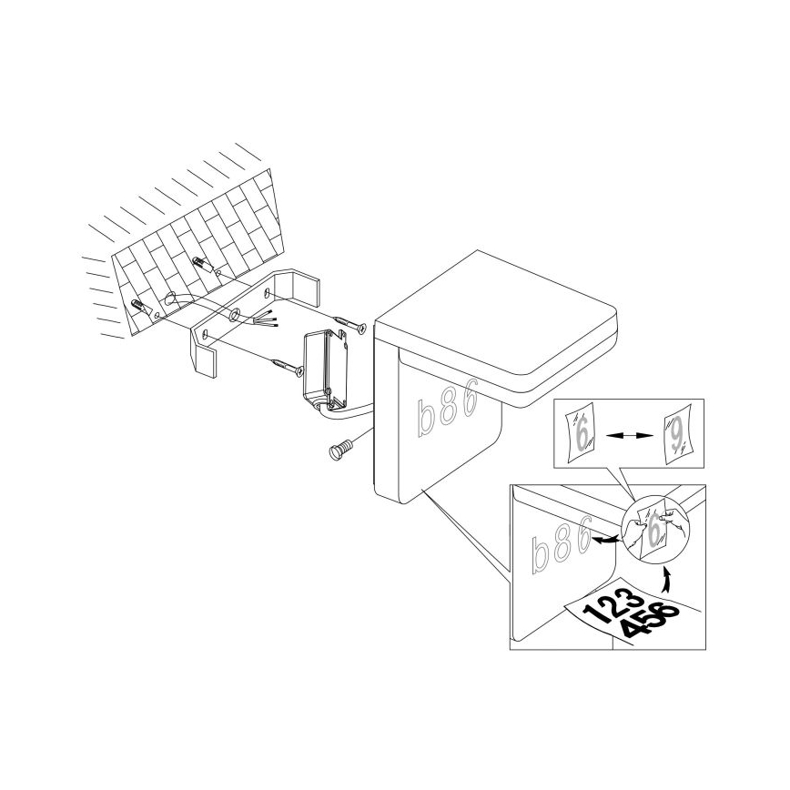 Eglo - LED-majanumber LED/11W/230V IP44