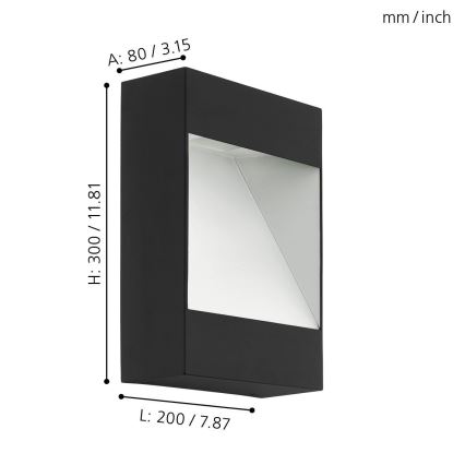 Eglo - LED Seinavalgusti õue LED/10W/230V IP44