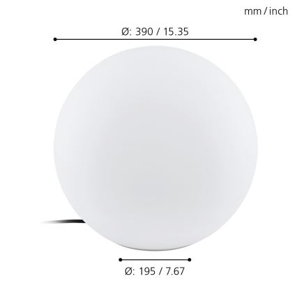 Eglo - Põrandalamp õue 1xE27/40W/230V IP65 ø390