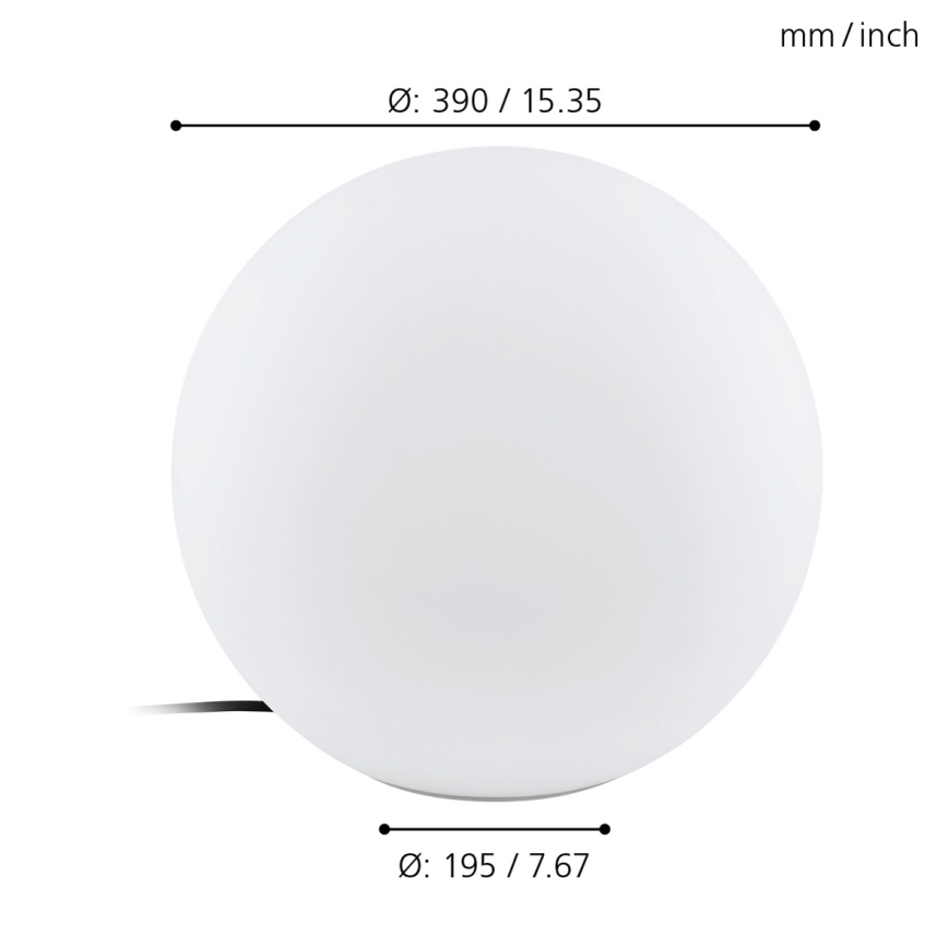 Eglo - Põrandalamp õue 1xE27/40W/230V IP65 ø390