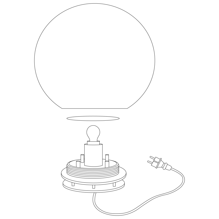 Eglo - Väli põrandalamp 1xE27/40W/230V IP65 ø600