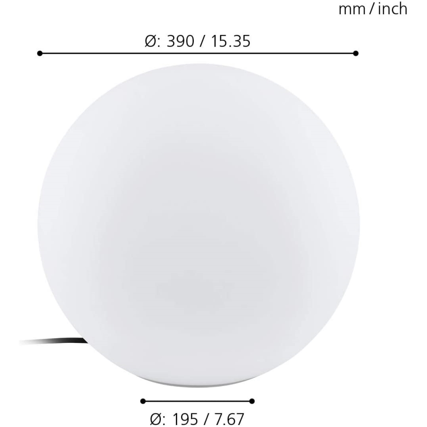 Eglo 98106 - LED RGBW välisvalgusti MONTEROLO-C LED/9W/230V IP65 Ø390 mm