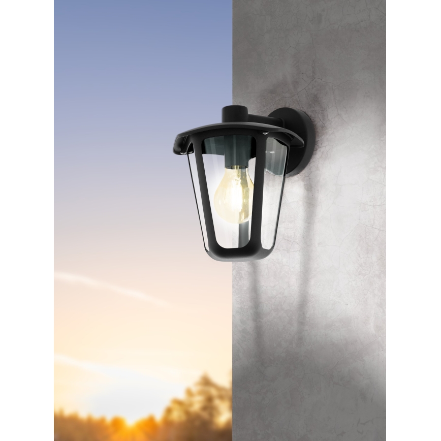 Eglo - Seinavalgusti õue 1xE27/60W/230V IP4must