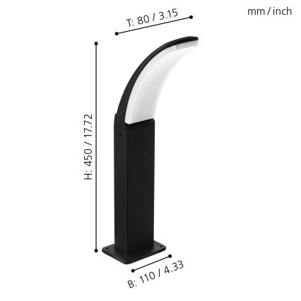 Eglo - LED Õuelamp LED/11W/230V IP4kõrgus 450