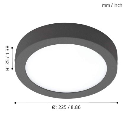 Eglo - LED Hämardatav välivalgusti ARGOLIS-C LED/16,5W/230V IP44