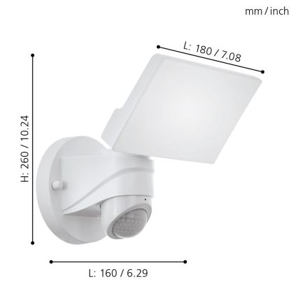 Eglo - anduriga LED välisvalgusti LED/15W/230V IP44