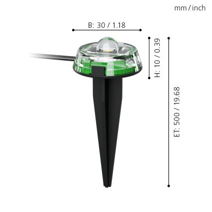 Eglo - LED Väli dekoratiivne kett 9xLED 10m IP65 soe valge