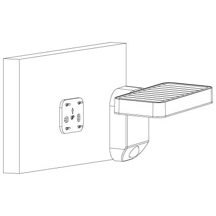Eglo - LED Päikesepaneeliga seinavalgusti koos anduriga LED/4,5W/3,7V 2200 mAh IP44
