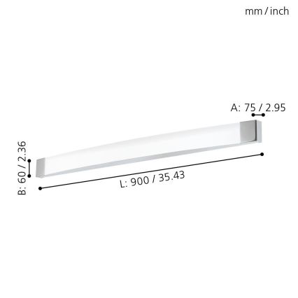 Eglo - LED Seinavalgusti vannituppa LED/24W/230V IP44