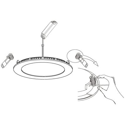 Eglo - LED Hämardatav süvistatav laevalgusti LED/5W/230V + kaugjuhtimispult