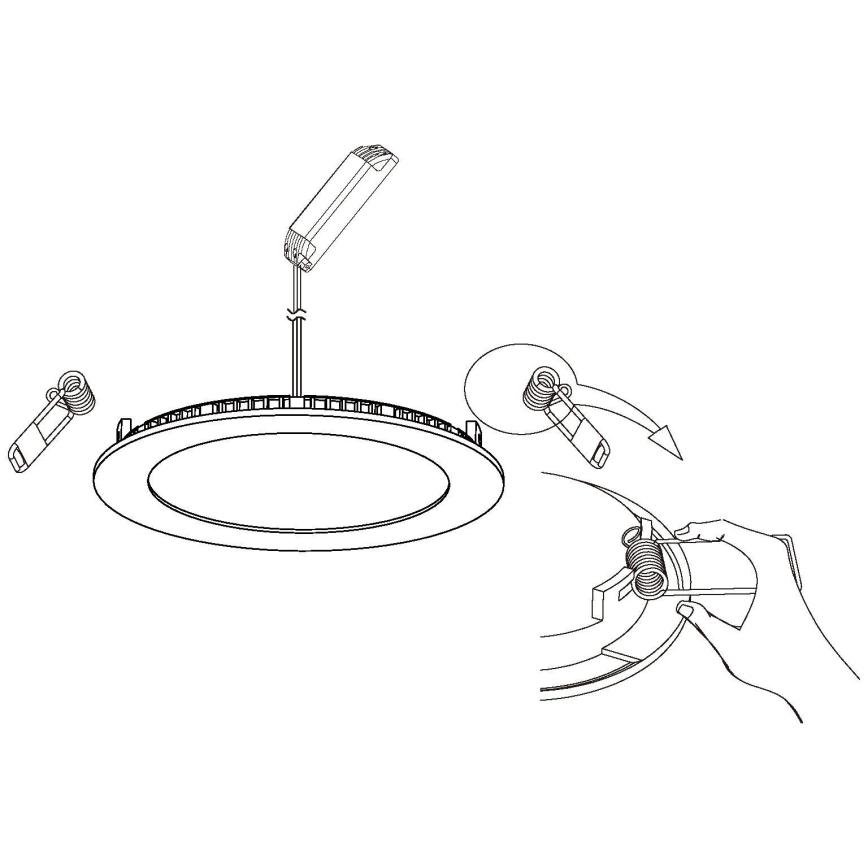Eglo - LED Hämardatav süvistatav laevalgusti LED/5W/230V + kaugjuhtimispult