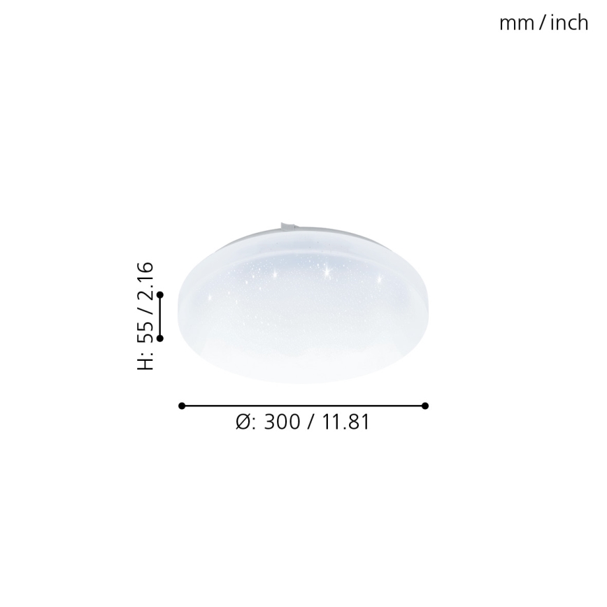 Eglo - LED Hämardatav vannitoavalgusti LED/12W/230V IP44 + pult