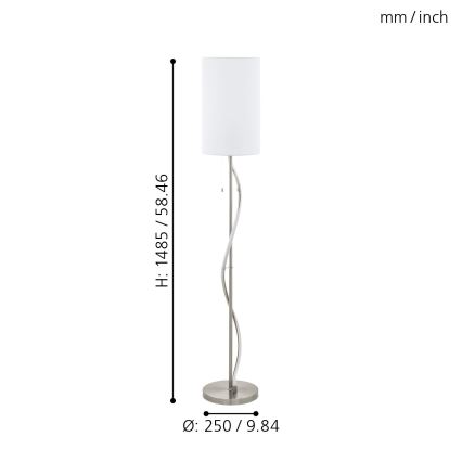 Eglo - LED Põrandalamp 1xE27/60W/230V + LED/11,8W