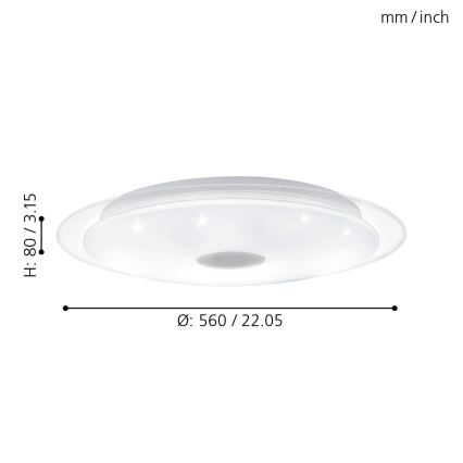 Eglo - LED Hämardatav laevalgusti LED/36W/230V + kaugjuhtimispult