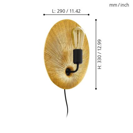 Eglo 98379 - Seinale kinnitatav valgusti GASCUERIA 1xE27/60W/230V