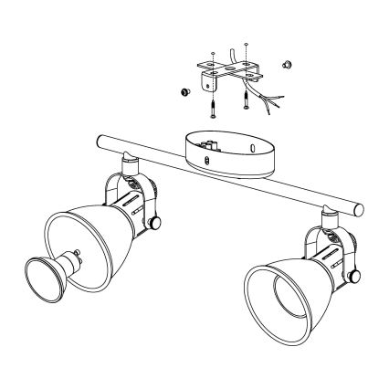 Eglo - LED Kohtvalgusti 2xGU10/3,3W/230V