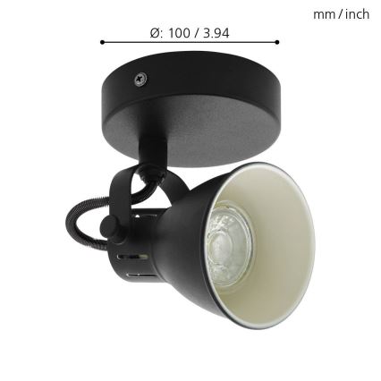 Eglo - LED Kohtvalgusti seinale 1xGU10/3,3W/230V