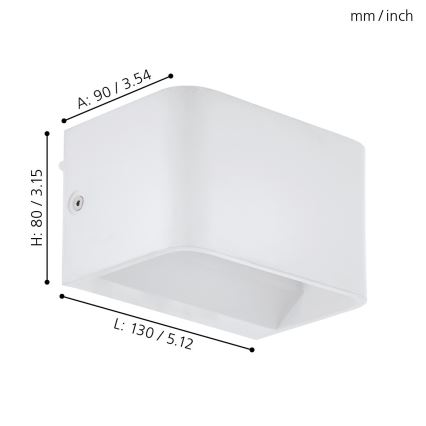 Eglo - LED Seinavalgusti LED/6W/230V