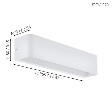 Eglo - LED Seinavalgusti LED/12W/230V