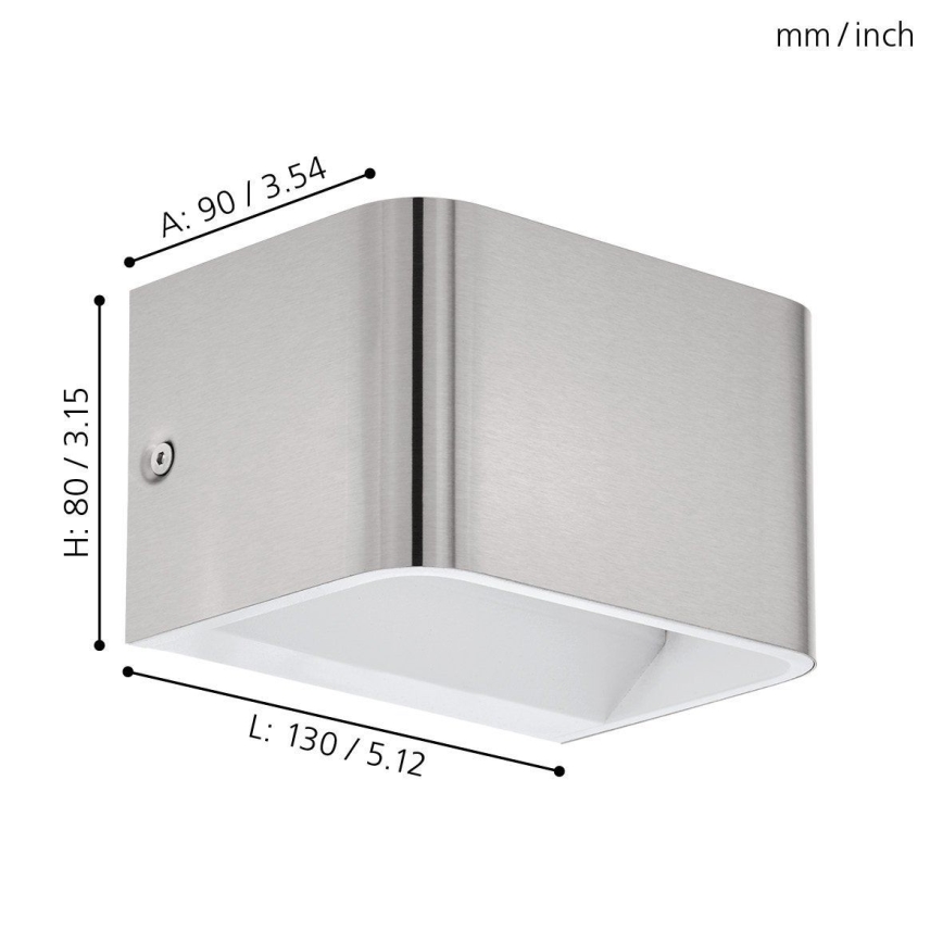 Eglo - LED Seinavalgusti LED/6W/230V 3000K matt kroom