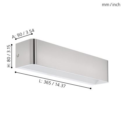 Eglo - LED Seinavalgusti LED/12W/230V