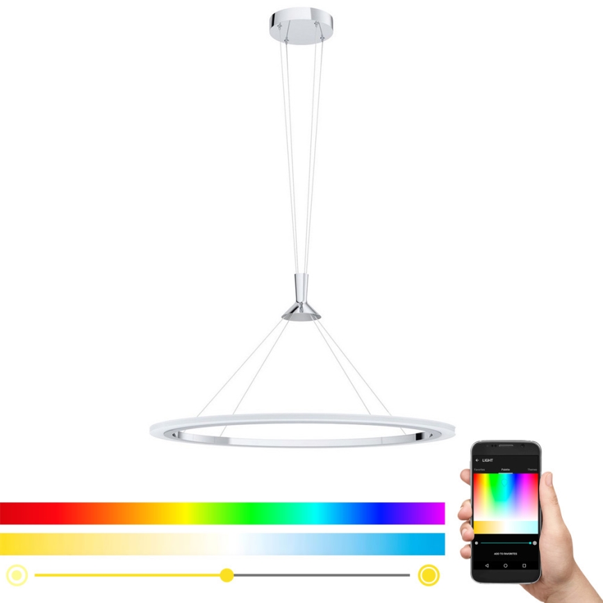Eglo - LED RGB Hämardatav lühter HORNITOS-C LED/37W/230V + kaugjuhtimispult