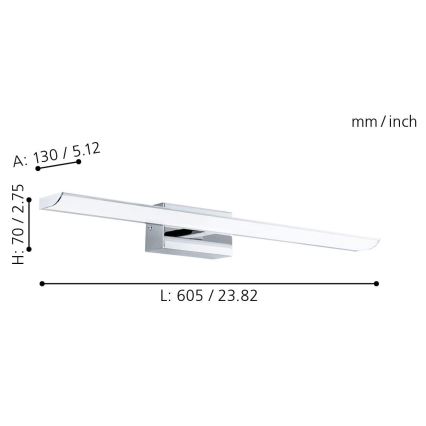Eglo - LED RGB Hämardatav vannituba valgustus LED/15,6W/230V IP44 + kaugjuhtimispult