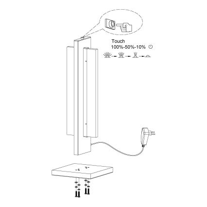 Eglo - Hämardatav LED-laualamp LED/15W/230V