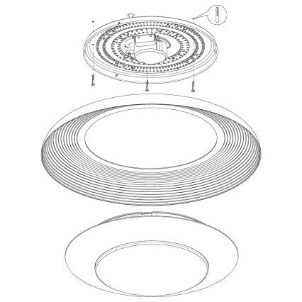 Eglo - LED Hämardatav laevalgusti  LED/24,5W/230V + kaugjuhtimispult