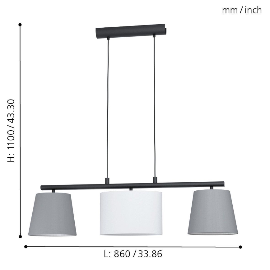 Eglo - LED ripplühter kaabliga 3xE14/25W/230V
