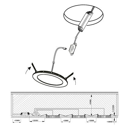 Eglo - KOMPLEKT 3x LED Süvistatav valgusti vannituppa FUEVA 1xLED/2,8W/230V IP44 läikiv kroom