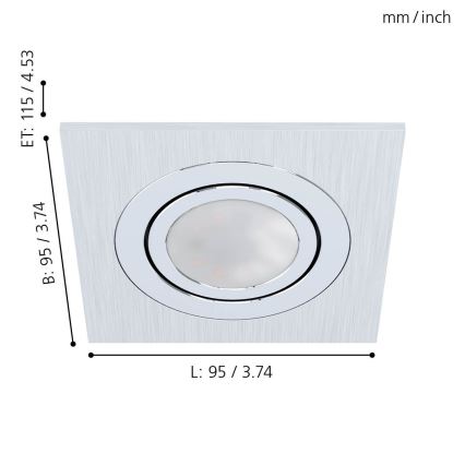 Eglo - LED Süvisvalgusti 1xGU10/5W/230V