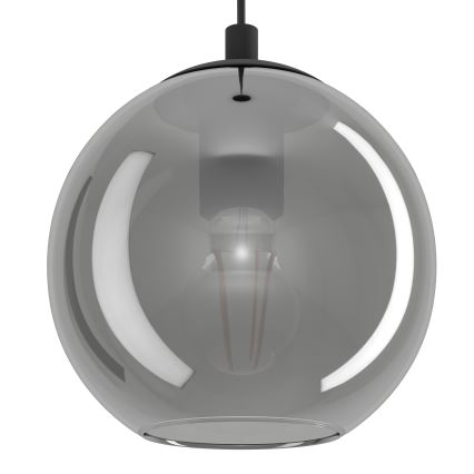 Eglo - Ripplühter kaablil 10xE27/40W/230V must/läikiv kroom