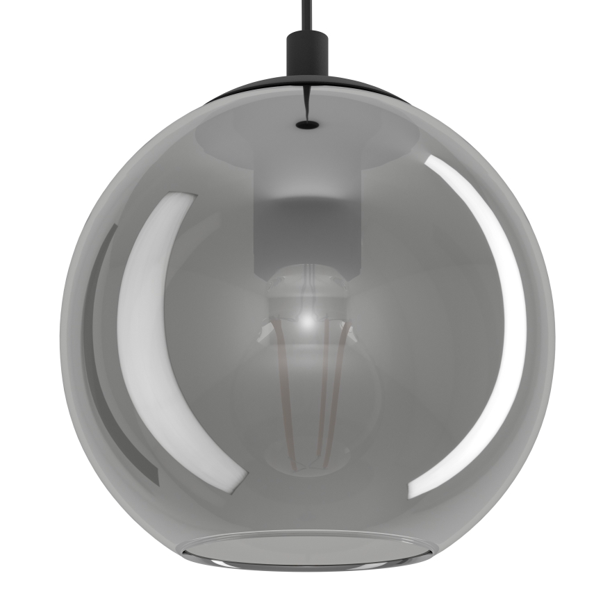 Eglo - Ripplühter kaablil 10xE27/40W/230V must/läikiv kroom