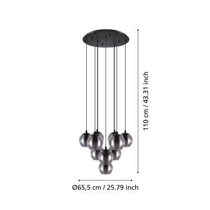 Eglo - Lühter 10xE27/40W/230V