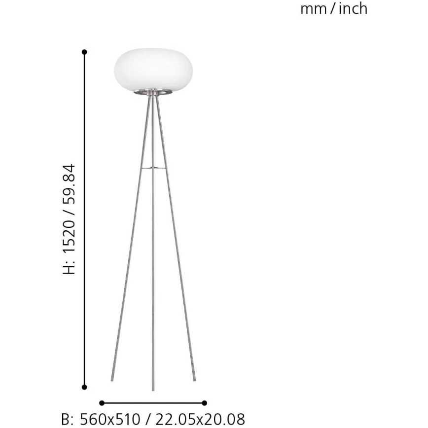 Eglo - LED RGB Hämardatav põrandalamp OPTICA-C LED/17W/230V d. 56 cm
