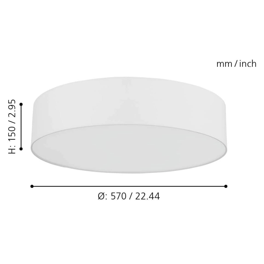 Eglo - LED RGB Hämardatav laevalgusti ROMAO-C LED/33W/230V + pult