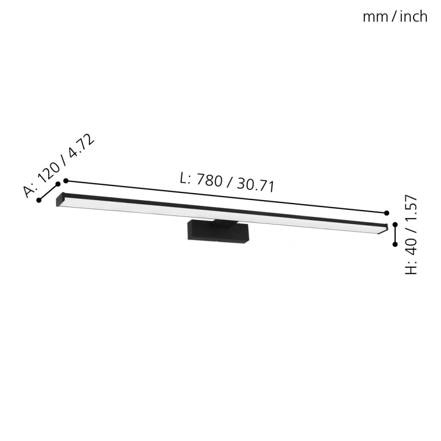 Eglo - LED Peeglivalgustus vannituppa LED/14W/230V 4000K 78 cm IP44