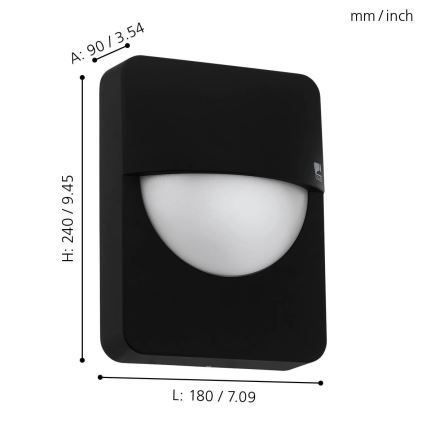 Eglo - Seinavalgusti õue 1xE27/28W/230V IP44