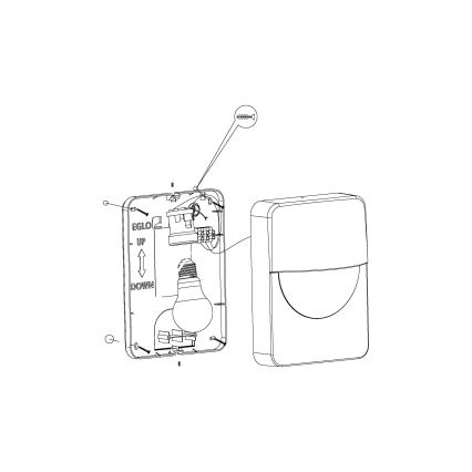 Eglo - Seinavalgusti õue 1xE27/28W/230V IP44